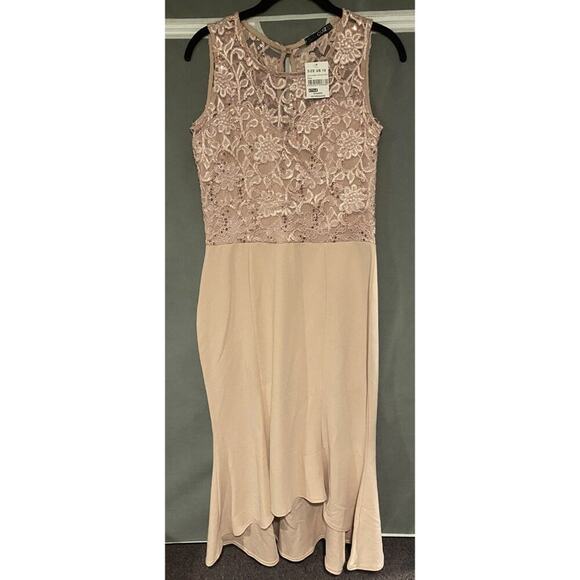 Blush Scuba Lace Sweetheart Dress Size 10 NWT By ”Quiz” for Lord & Taylor - Picture 2 of 9